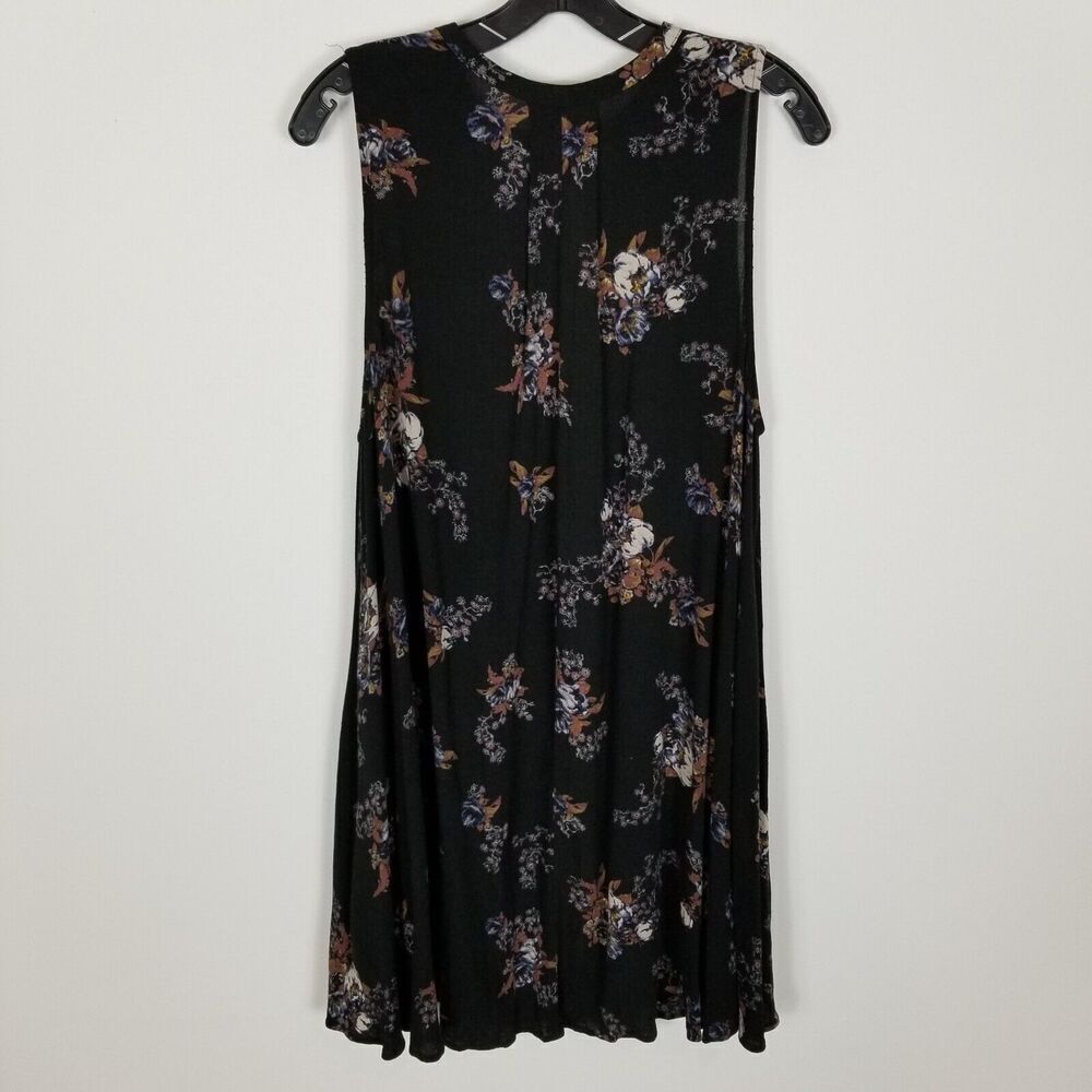 Free People Women Snap Out of It Sleeveless Mini Dress Size S Swing Black - Picture 4 of 8